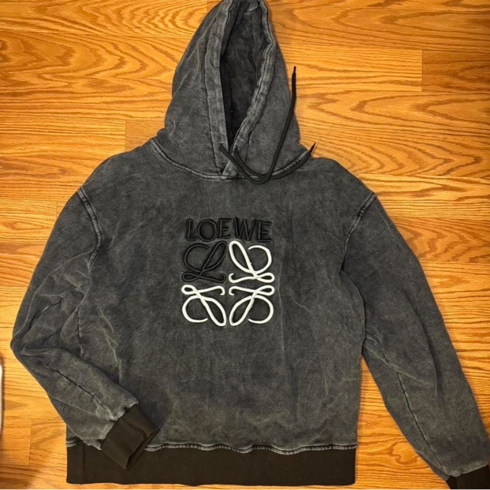 Loewe hoodie sweater jacket black grey SZ XS S